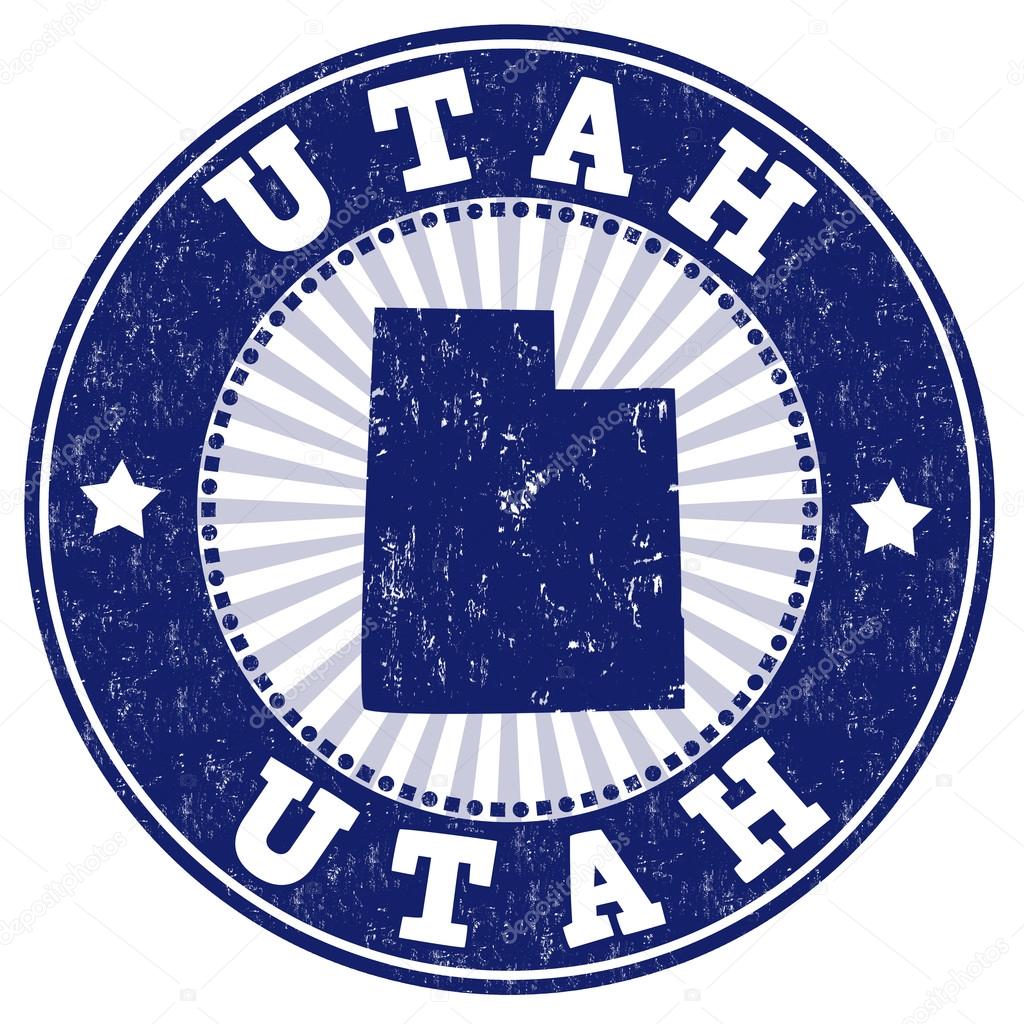 Utah grunge stamp