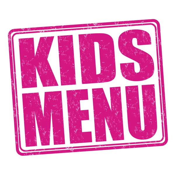 Kids menu stamp — Stock Vector