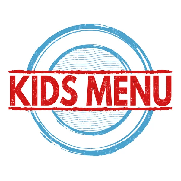 Kids menu stamp — Stock Vector