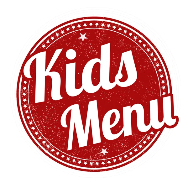 Kids menu stamp — Stock Vector