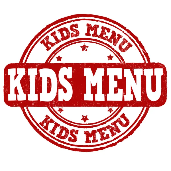 Kids menu stamp — Stock Vector