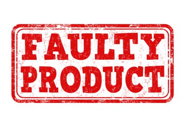 Faulty product stamp clipart