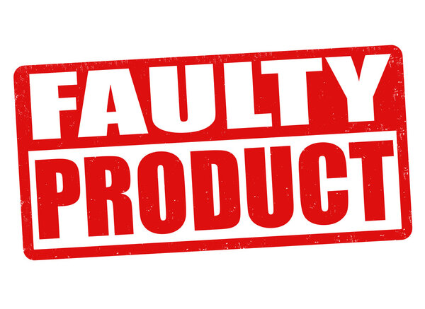 Faulty product stamp