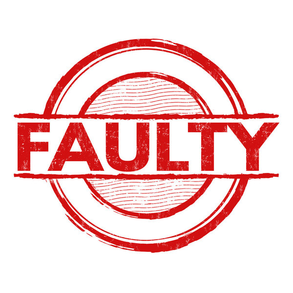 Faulty grunge stamp