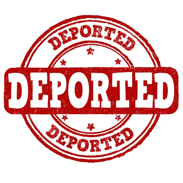 Deported grunge stamp — Stock Vector