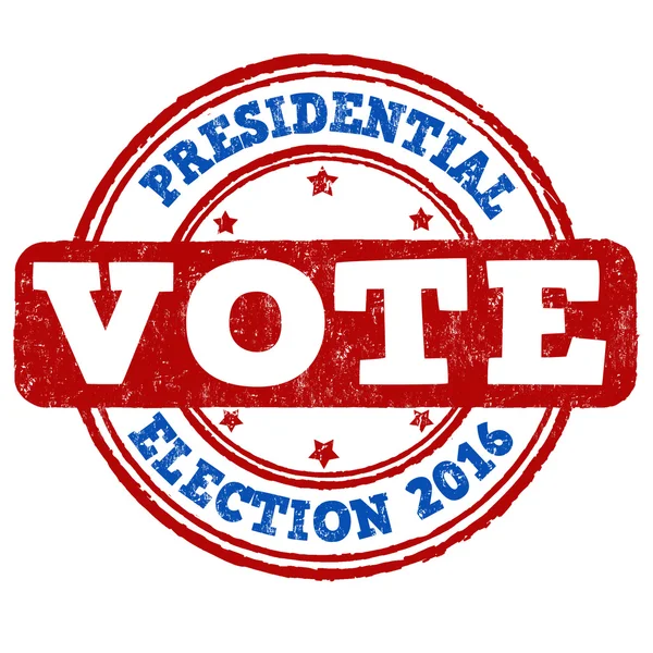 Başkanlık seçimleri 2016 damgası — Stok Vektör