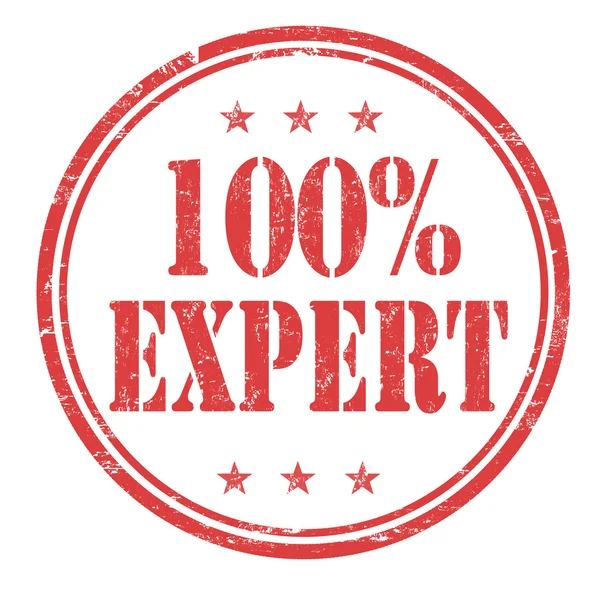 100% expert stämpel — Stock vektor