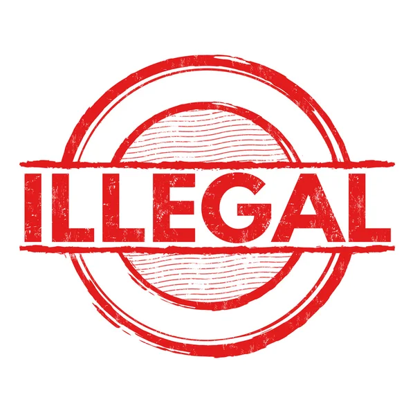 Illegal grunge stamp — Stock Vector