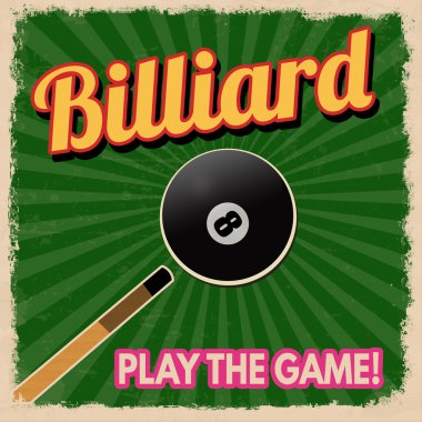 Bilardo retro poster