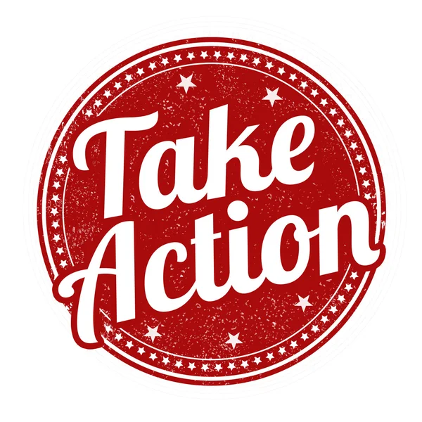 Take action stamp — Stock Vector