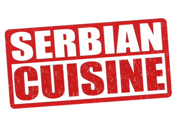 Serbian cuisine stamp — Stock Vector