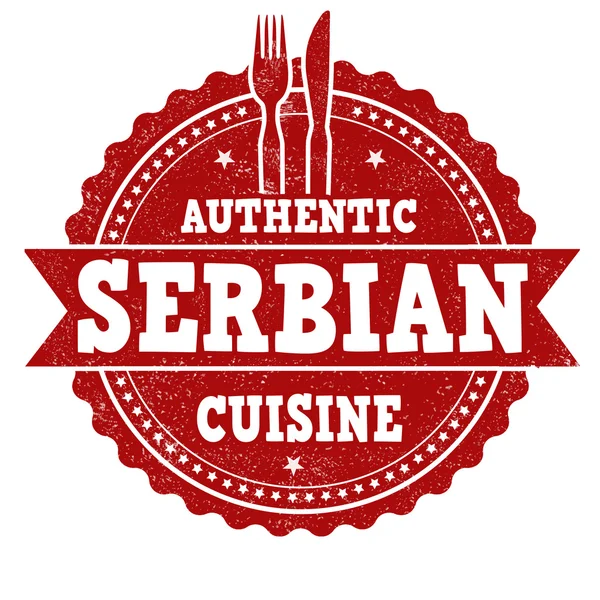 Марка сербской кухни — стоковый вектор