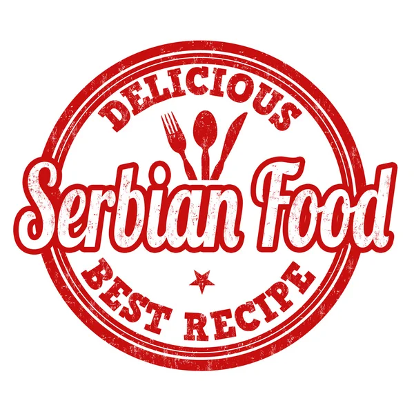 Sello de cocina serbia — Vector de stock