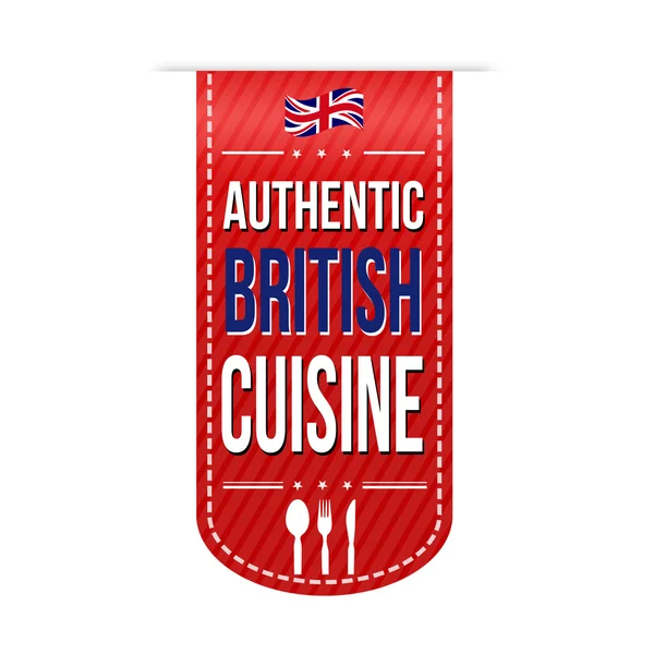 Authentic british cuisine banner design — Stock Vector