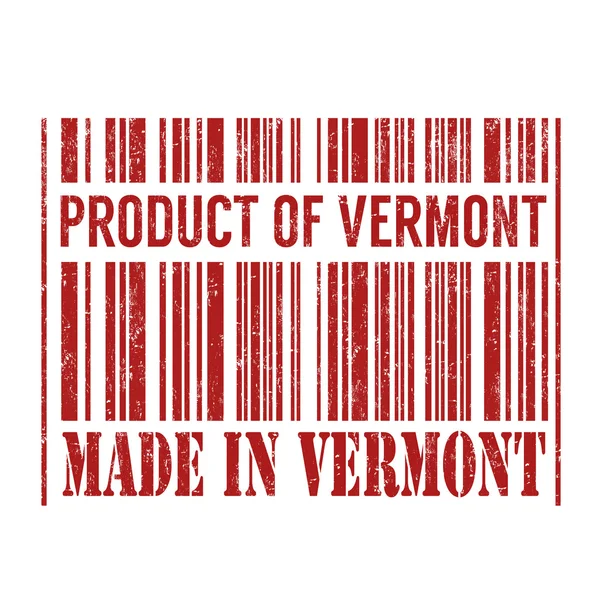 Produkt z Vermont, wykonane w Vermont kodów kreskowych stempel — Wektor stockowy