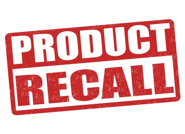 Product recall stamp — Stock Vector