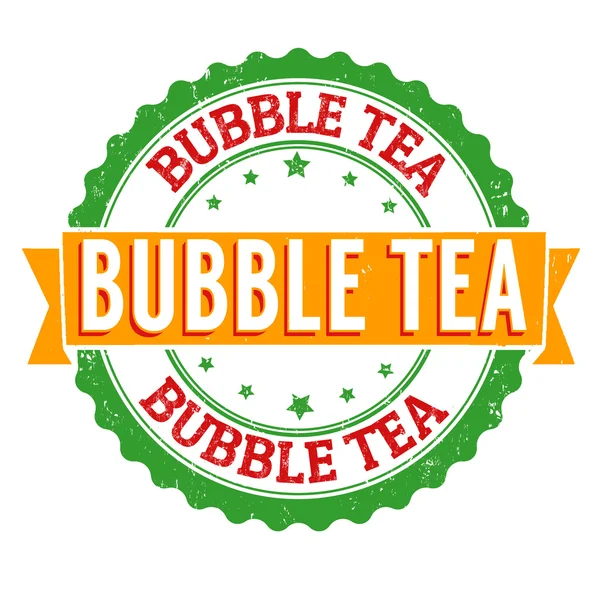 Bubble tea stamp — Stock Vector