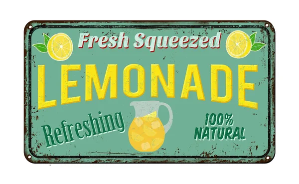 Limonata vintage paslı metal işareti
