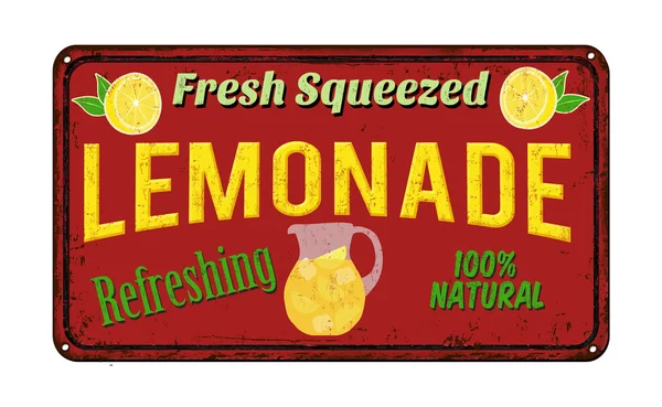 Limonata vintage paslı metal işareti