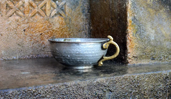 Antique metal cup — Stock Photo, Image