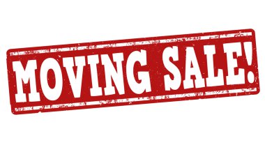 Moving sale stamp clipart
