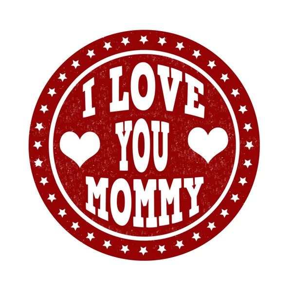 I love you mommy stamp — Stock Vector