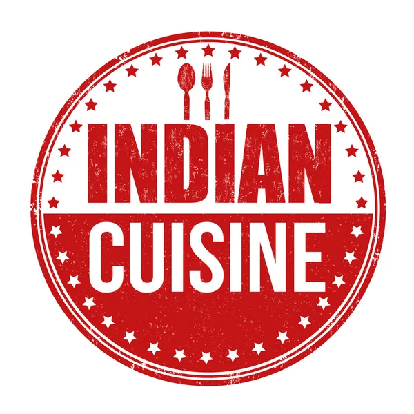 Timbre de la cuisine indienne — 图库矢量图片