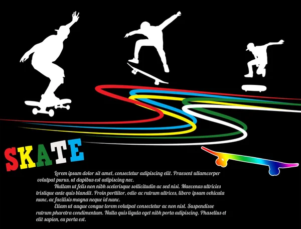 Skateboarding poster background — Stock Vector