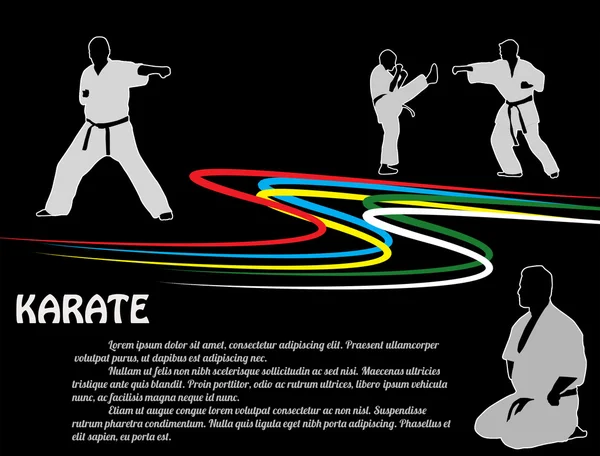 Karate poster achtergrond — Stockvector