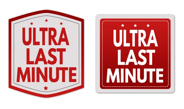 Ultra last minute reklamní etikety, nálepky či razítek — Stockový vektor