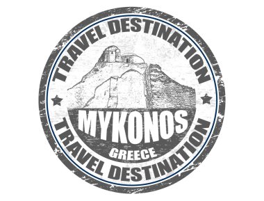 Mykonos, damga veya etiket