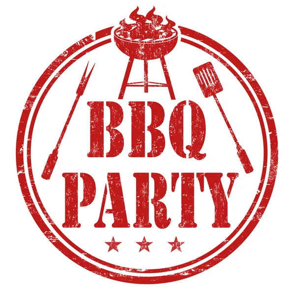 Barbecue party stamp — Stock Vector