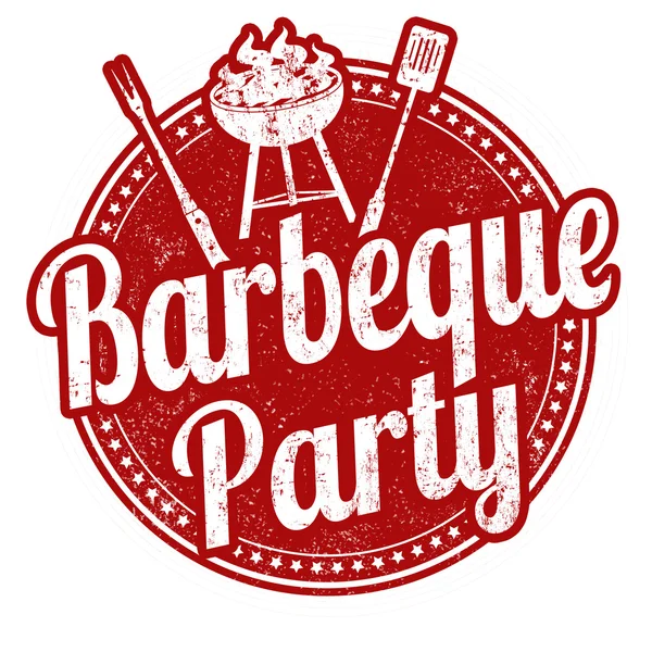 Barbecue party stamp — Stock Vector