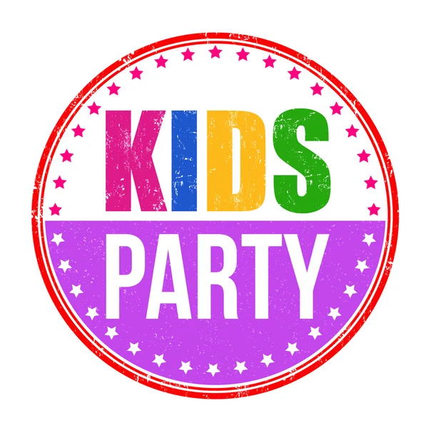Kids party stamp — Stock Vector