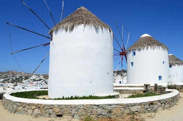 The famous windmills of Mykonos island, Greece — Stock Photo, Image