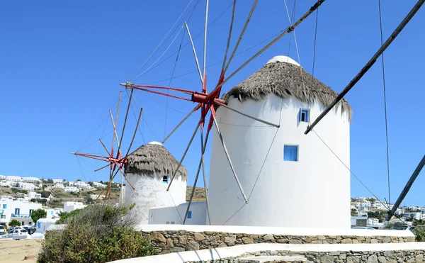 The famous windmills of Mykonos island, Greece — Stock Photo, Image