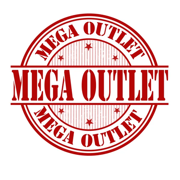 Mega outlet stamp — Stock Vector