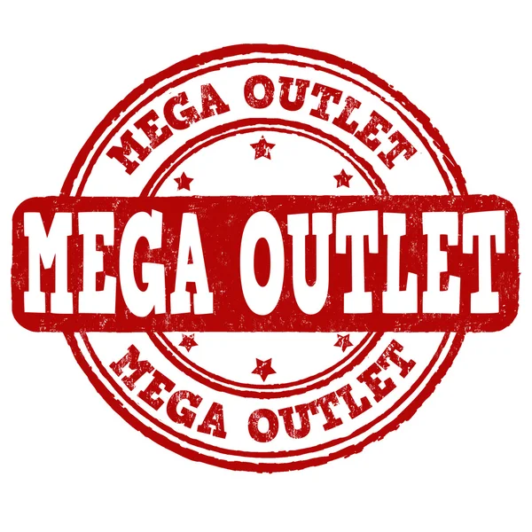 Mega outlet stamp — Stock Vector