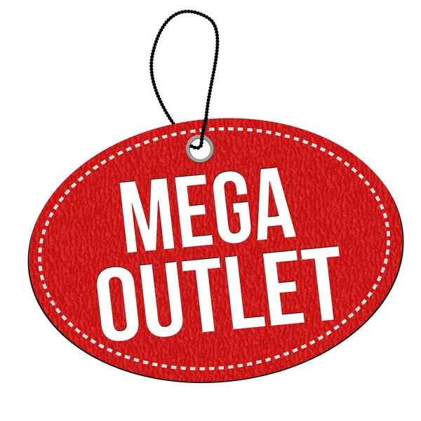 Mega outlet label or price tag — Stock Vector