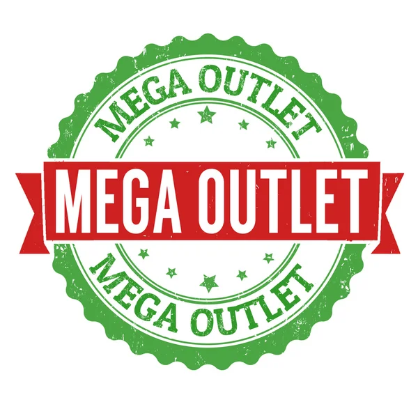 Mega outlet stamp — Stock Vector