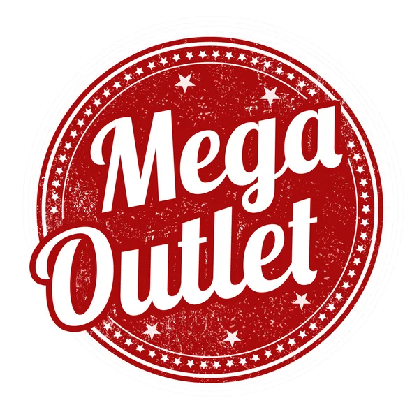 Mega-Outlet-Marke — Stockvektor