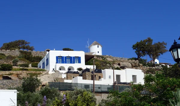 Moinhos em Mykonos, Grecia — Fotografia de Stock