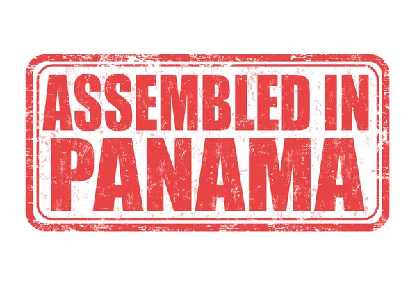 Assembled in Panama stamp — Stock Vector