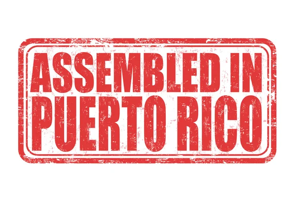 Montado en sello de Puerto Rico — Archivo Imágenes Vectoriales