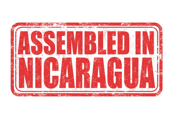 Assembled in Nicaragua stamp — Stock Vector