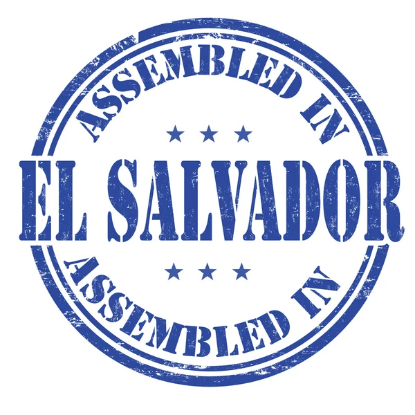 Geassembleerd in El Salvador stempel — Stockvector