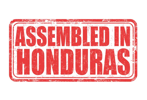 Assembled in Honduras stamp — Stock Vector