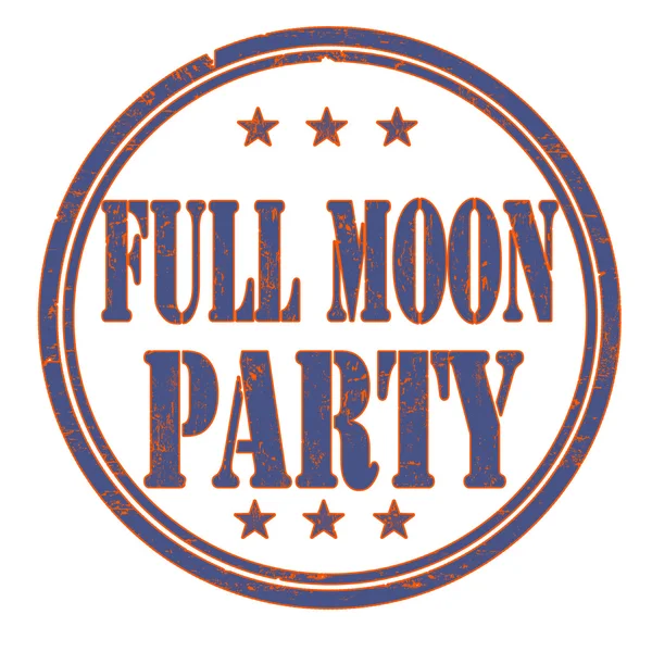 Full moon κόμμα σφραγίδα — Διανυσματικό Αρχείο