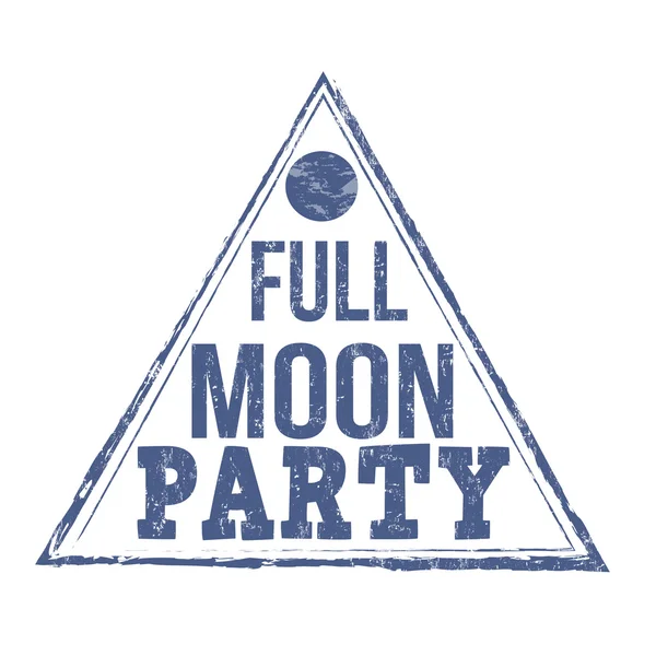 Full moon κόμμα σφραγίδα — Διανυσματικό Αρχείο