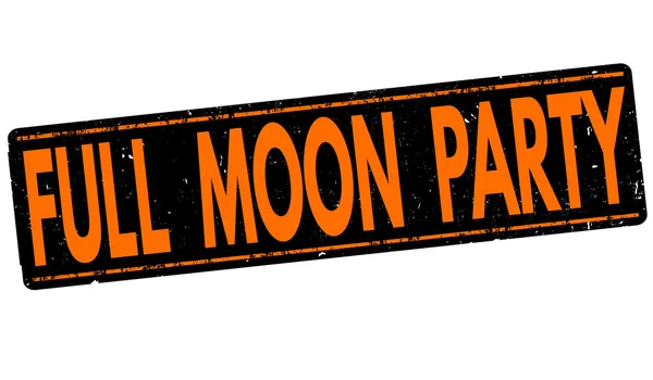 Full moon party stempel — Wektor stockowy